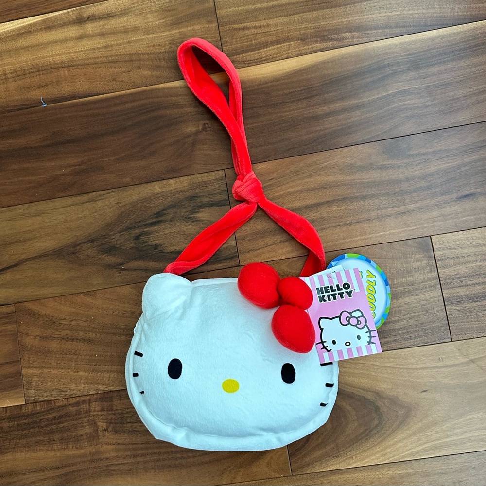 HELLO KITTY PLUSH 3D HEAD CROSSBODY SHOULDER BAG GIRLS NWT